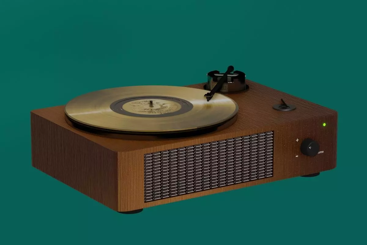 gramaphon turntable 3D model_0
