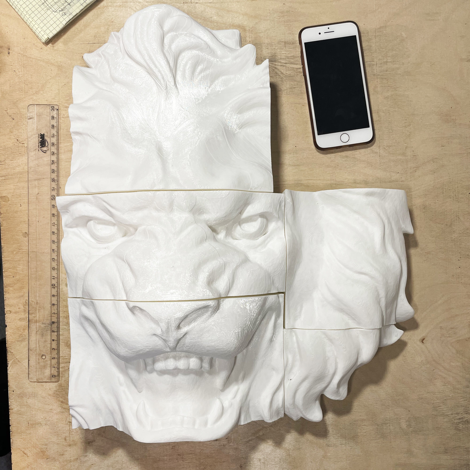 Lion head roar 3D print model_1