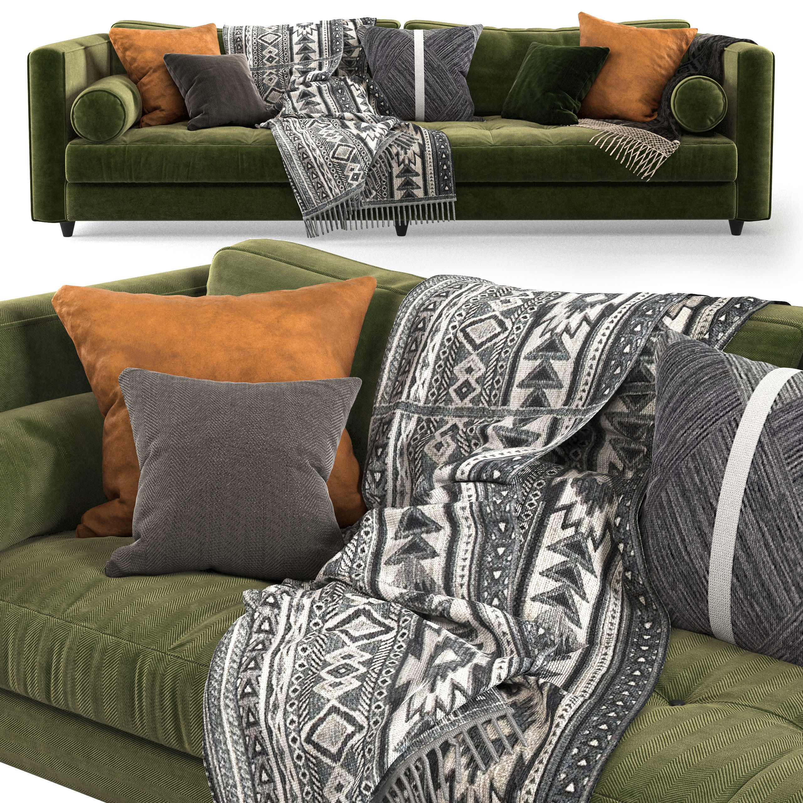Article sven sofa Green 3D model CGTrader