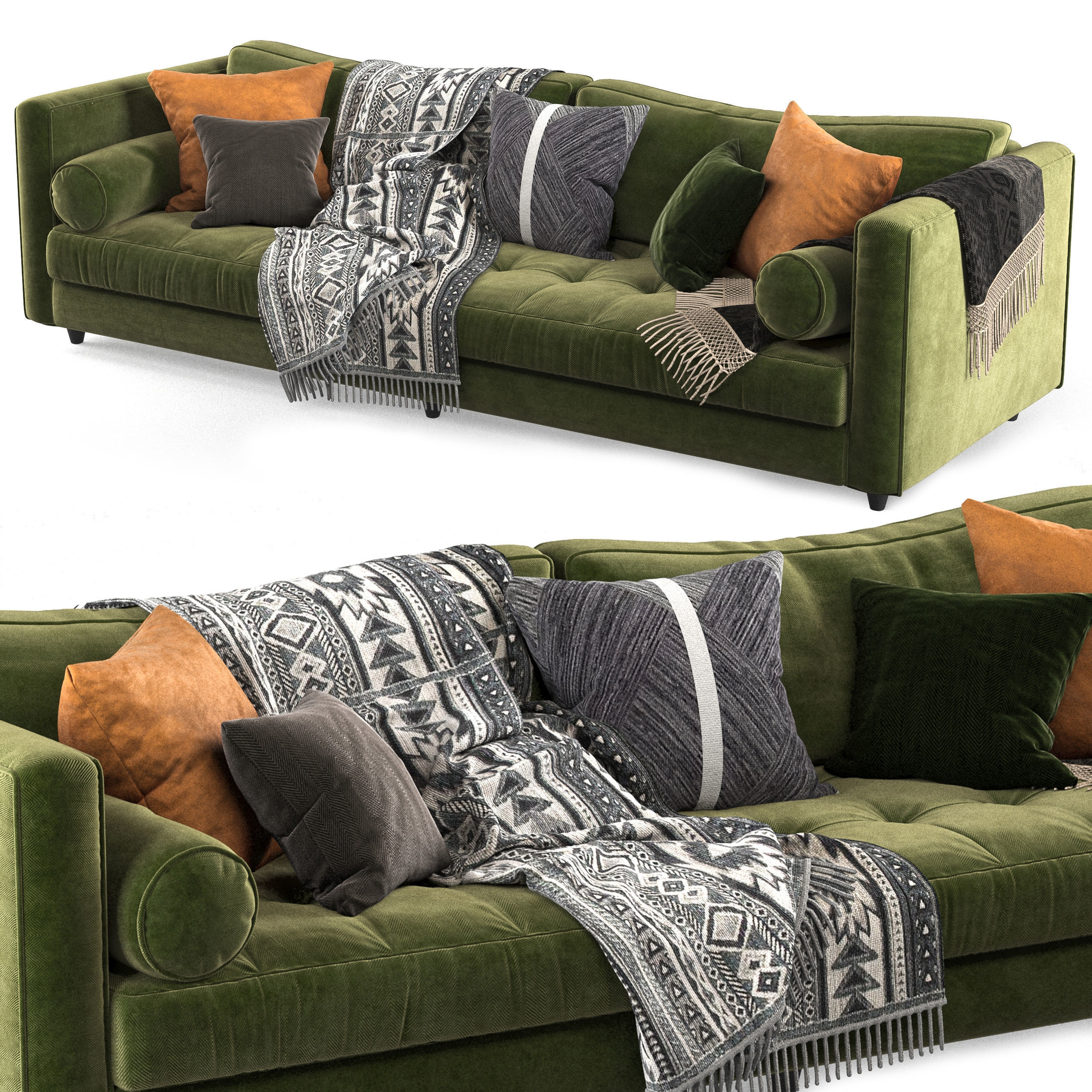 Article sven sofa Green 3D model CGTrader
