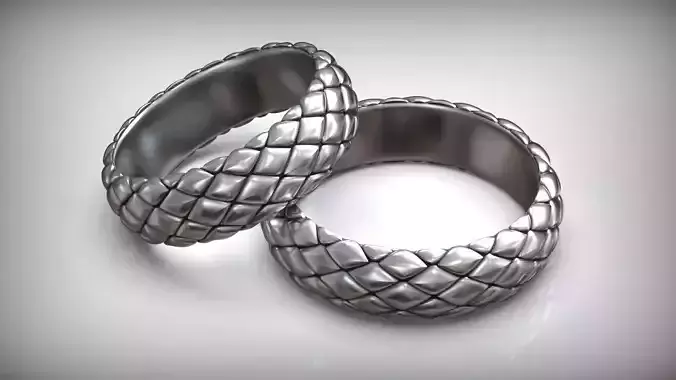 Snake Cobra Skin Wedding Band