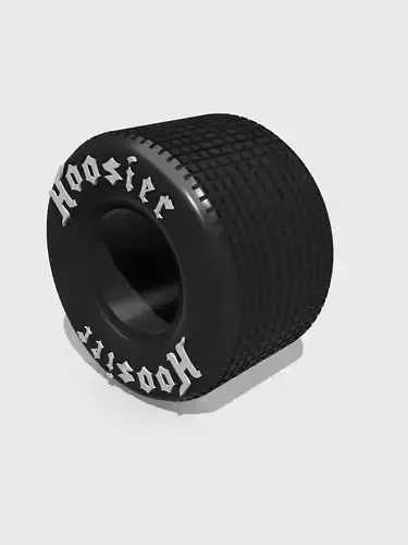 Hoosier Sprint Car Tire 15x32x17 with script 3D print model