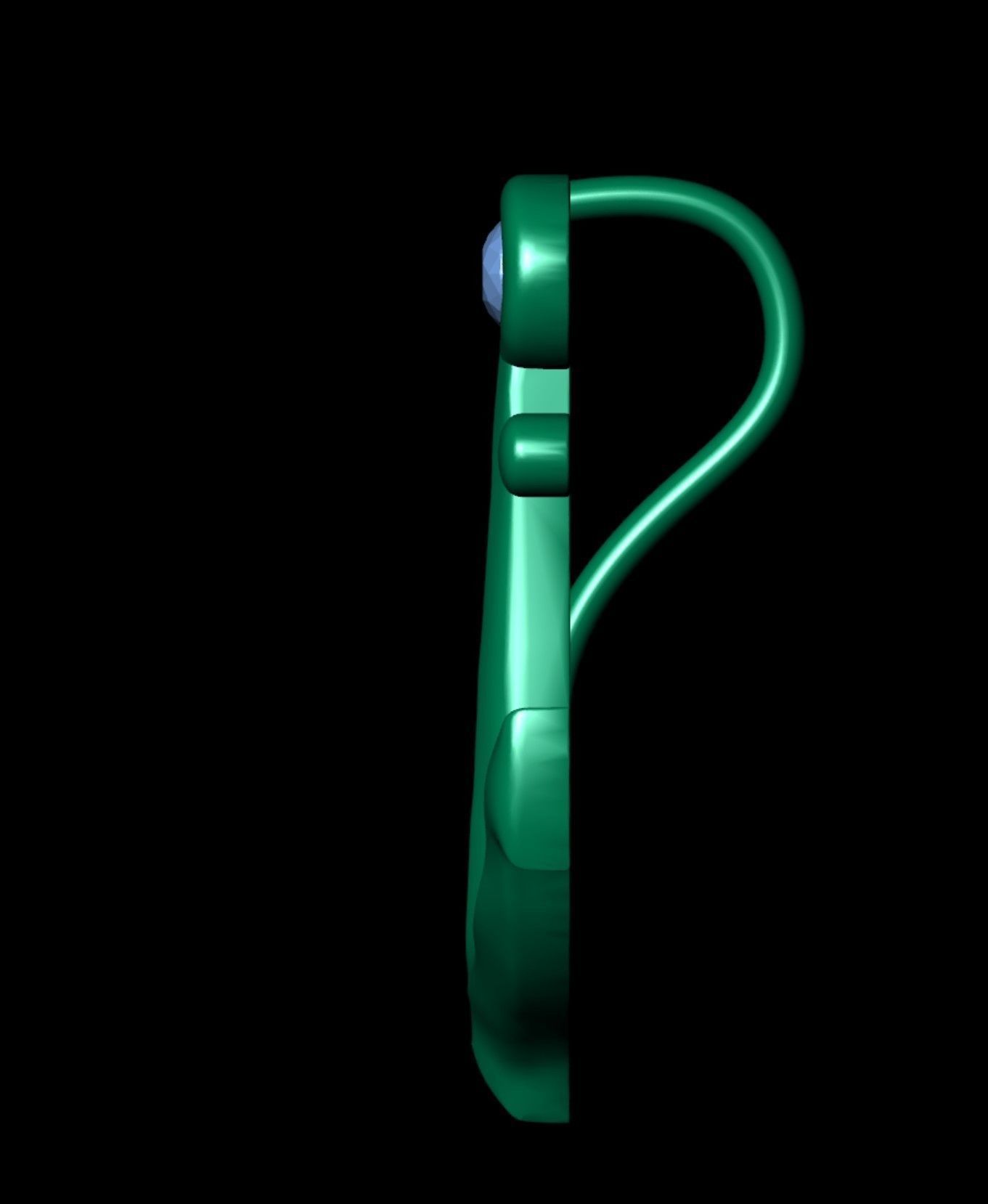 Diamond Anchor Pendant  3D print model_6