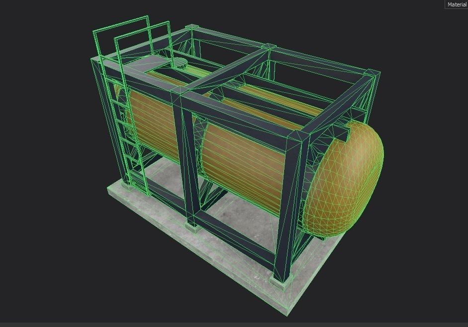 liquid tank M3 - New Low-poly 3D model_1