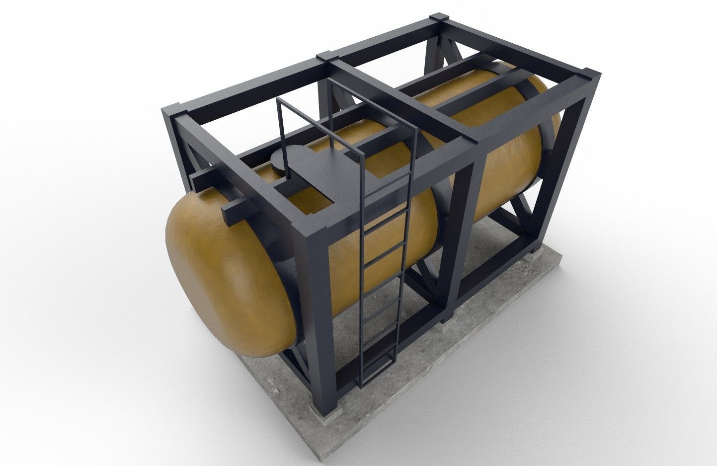 liquid tank M3 - New Low-poly 3D model_28