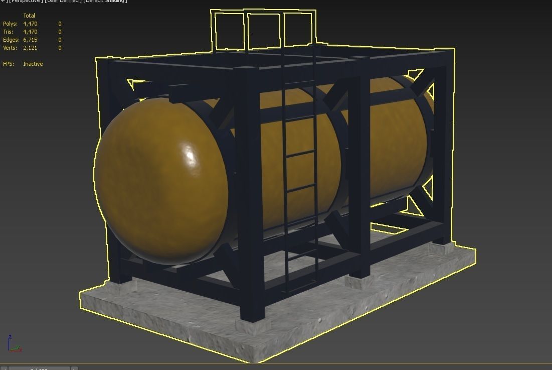 liquid tank M3 - New Low-poly 3D model_33