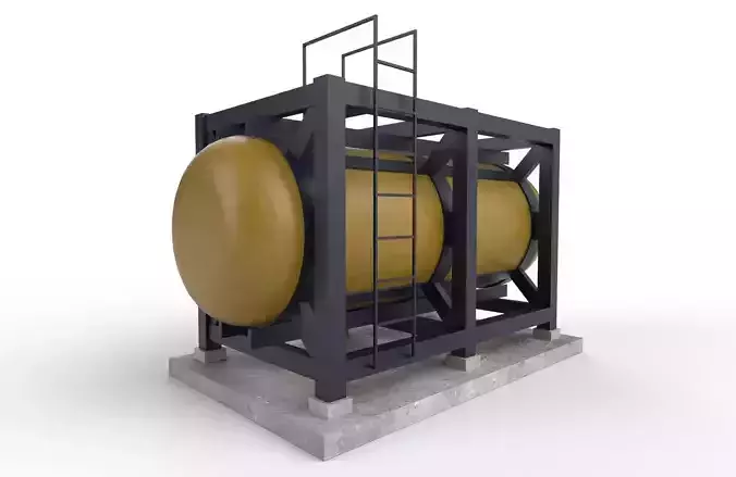 liquid tank M3 - New Low-poly 3D model liquid tank M3 - New Low-poly 3D model