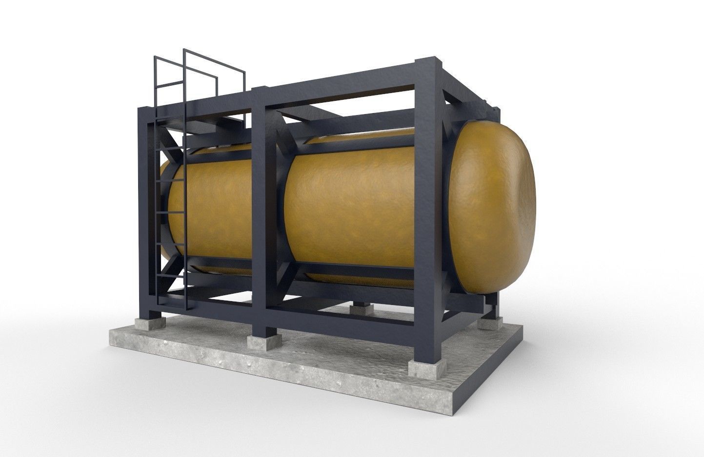 liquid tank M3 - New Low-poly 3D model_22