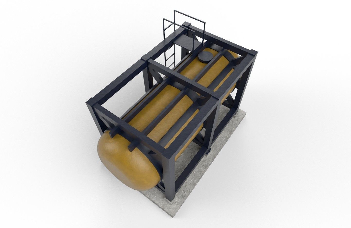 liquid tank M3 - New Low-poly 3D model_26