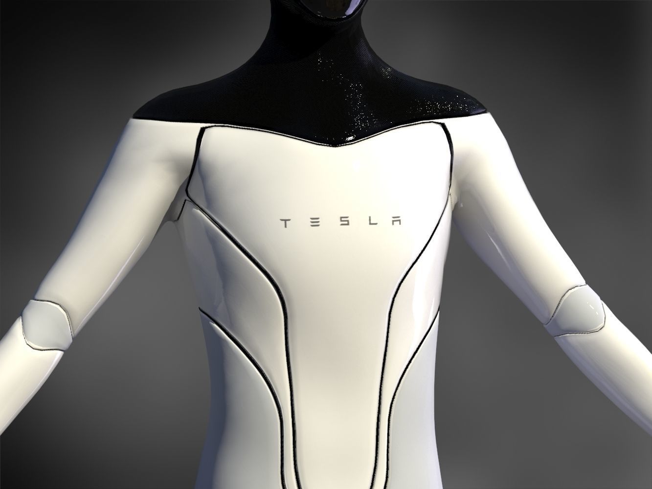 Tesla Bot Low-poly 3D model_7