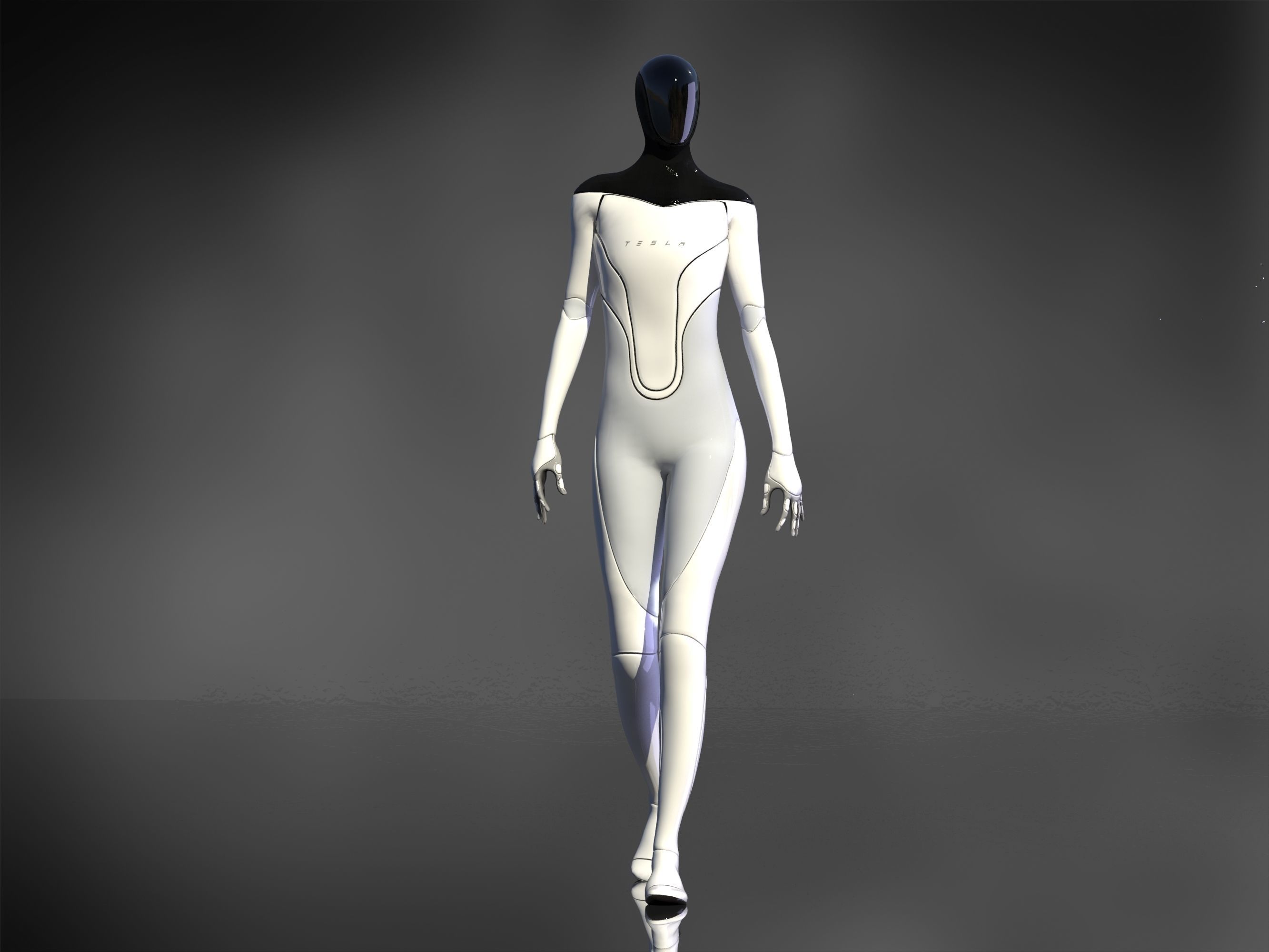 Tesla Bot Low-poly 3D model_6
