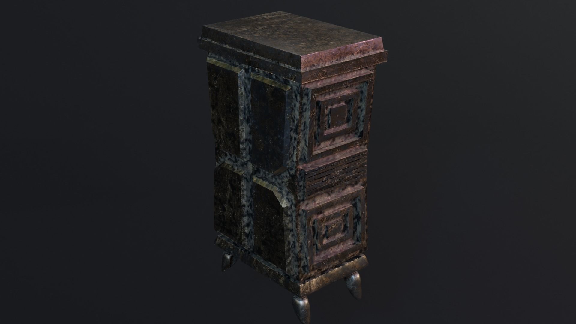 Cabinet - Till Game Ready Low-Poly PBR 3D model Low-poly 3D model_1