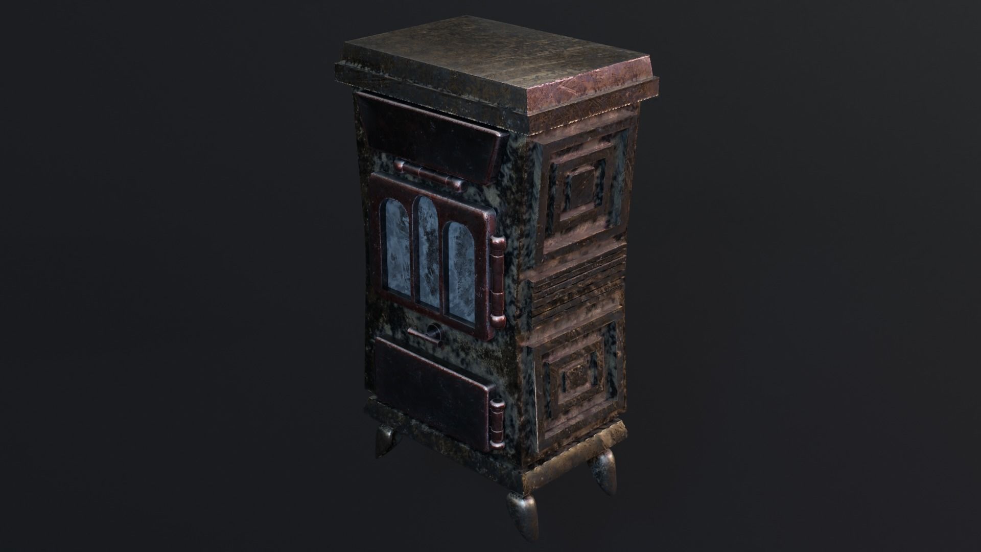 Cabinet - Till Game Ready Low-Poly PBR 3D model Low-poly 3D model_3