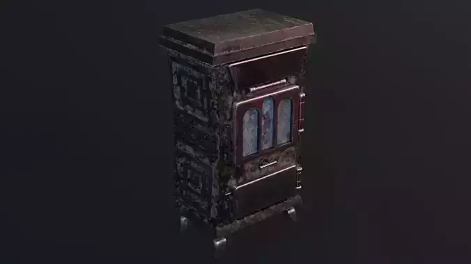 Cabinet - Till Game Ready Low-Poly PBR 3D model Low-poly 3D model