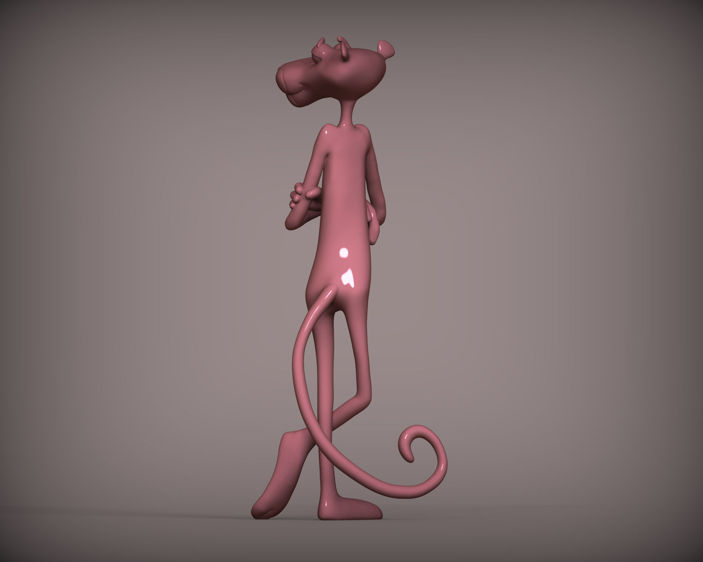 Pink Panther 3D print model_3