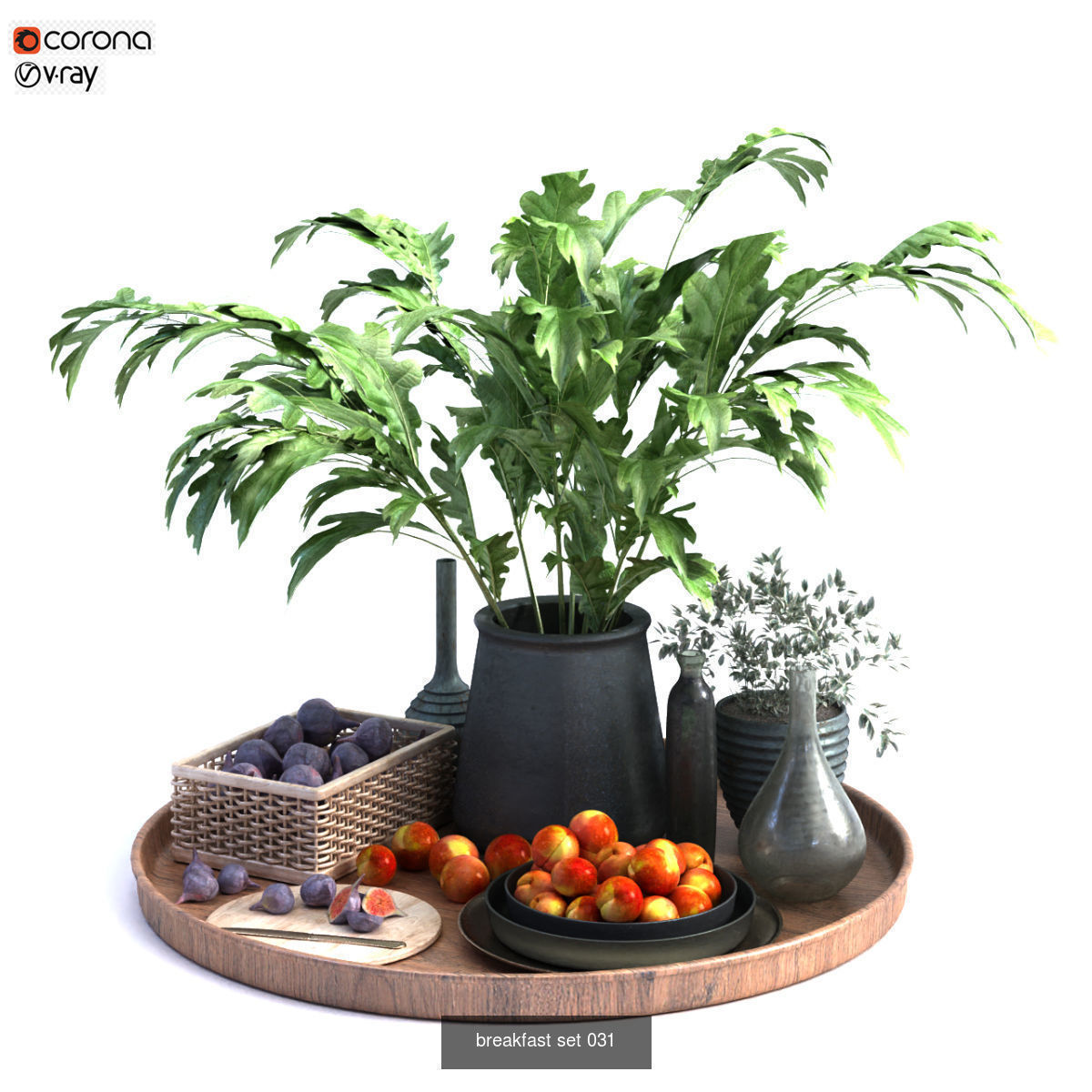 8 model of breakfast decoration set 3D Model Collection_8