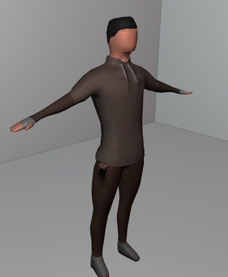 Low Poly Character Mesh Free 3D Modl Free low-poly 3D model_1