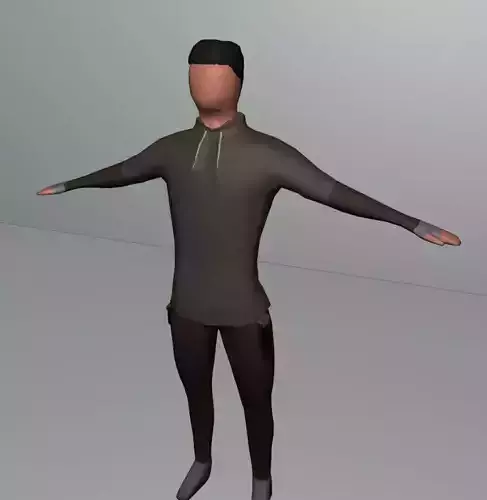 Low Poly Character Mesh Free 3D Modl Free low-poly 3D model