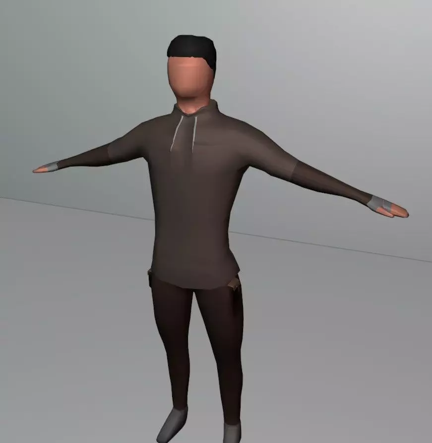 Low Poly Character Mesh Free 3D Modl Free low-poly 3D model_0
