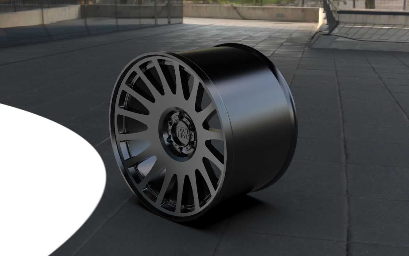 Matte Black Black Rhino Bullhead Wheel Series Bullhead 3D print model_9