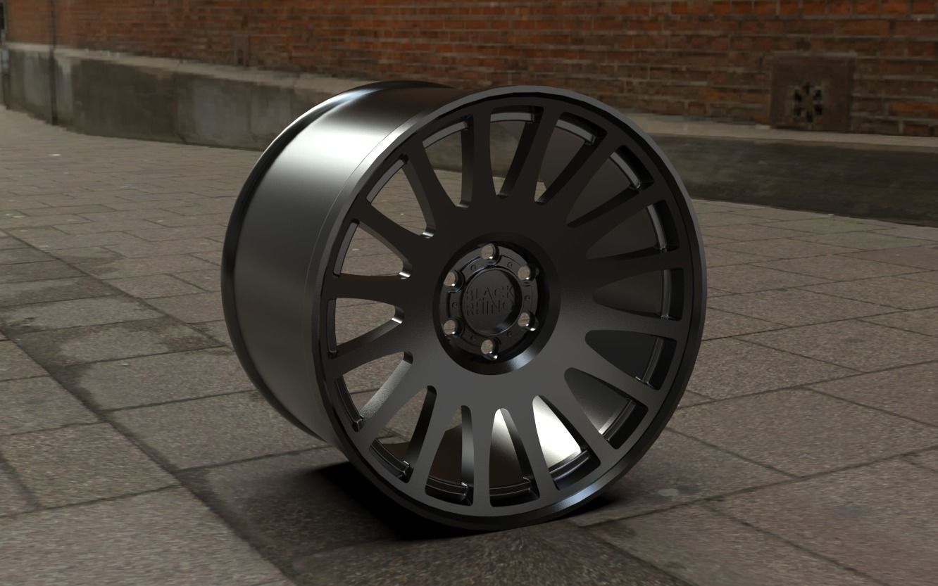 Matte Black Black Rhino Bullhead Wheel Series Bullhead 3D print model_2
