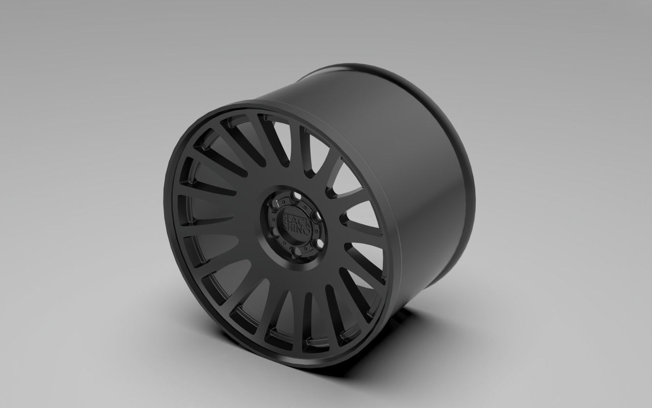 Matte Black Black Rhino Bullhead Wheel Series Bullhead 3D print model_7