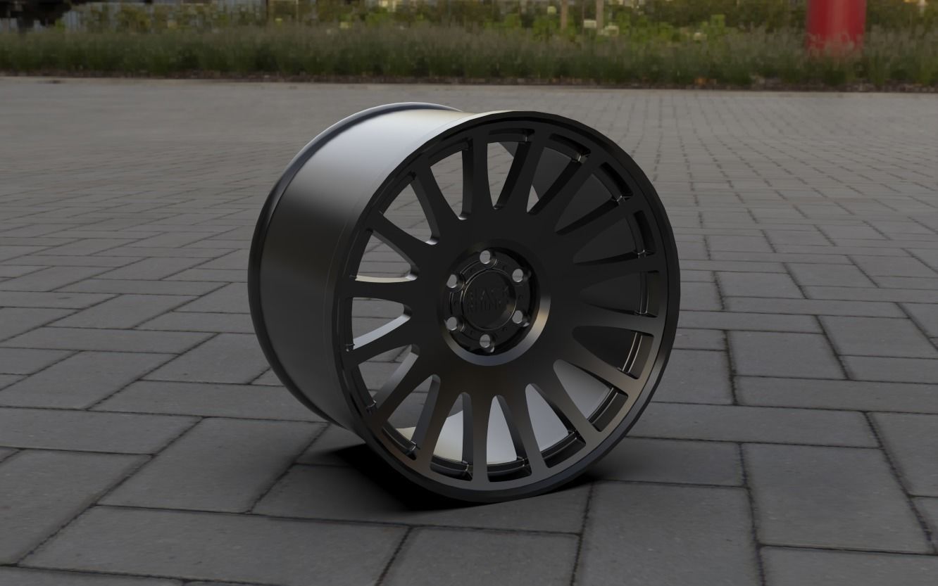 Matte Black Black Rhino Bullhead Wheel Series Bullhead 3D print model_4