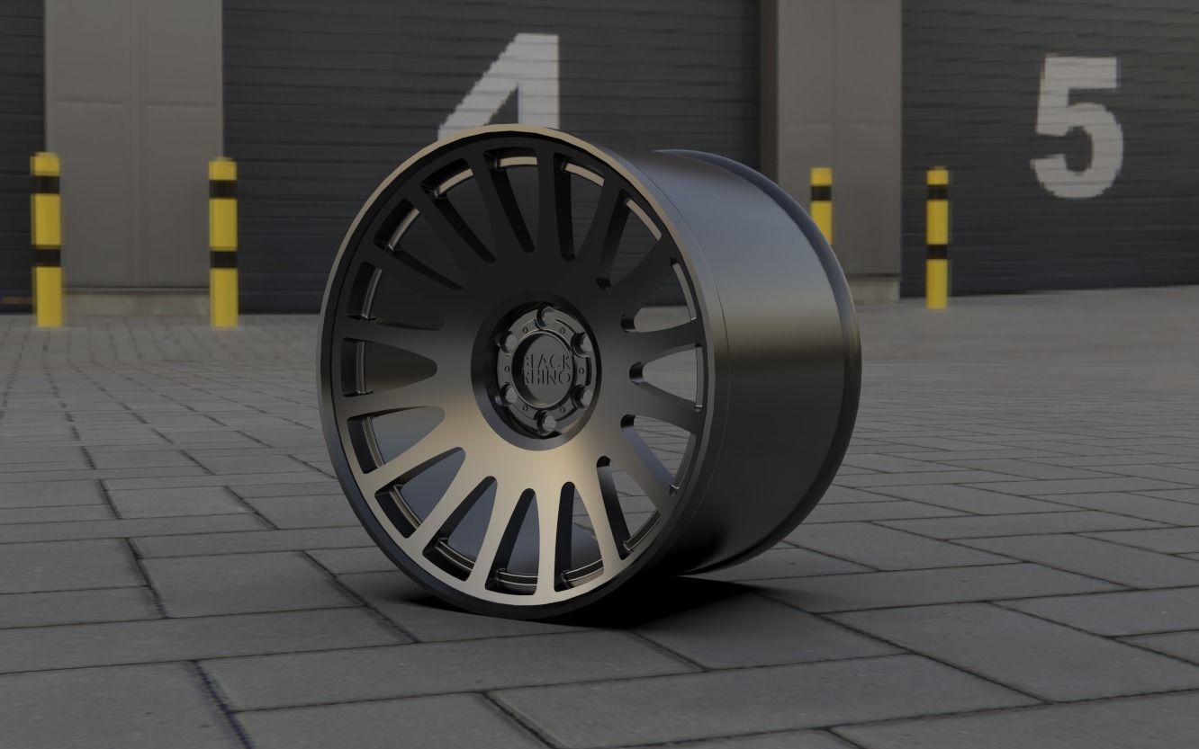Matte Black Black Rhino Bullhead Wheel Series Bullhead 3D print model_10