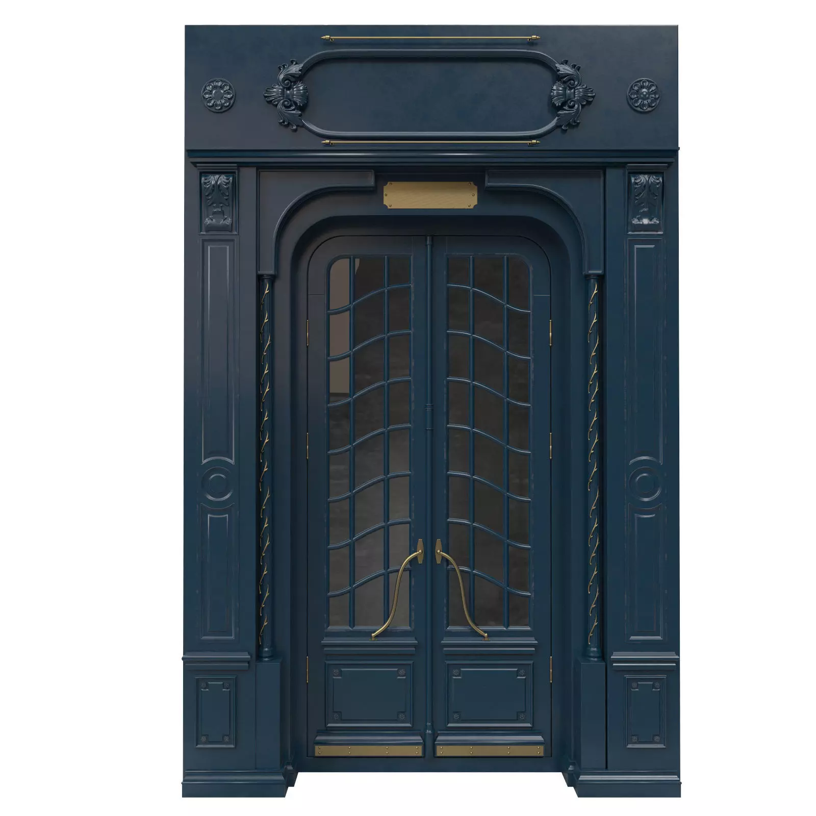 Entrance classic door 47 3D model_0