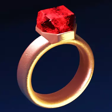 Ruby ring Free 3D model_0