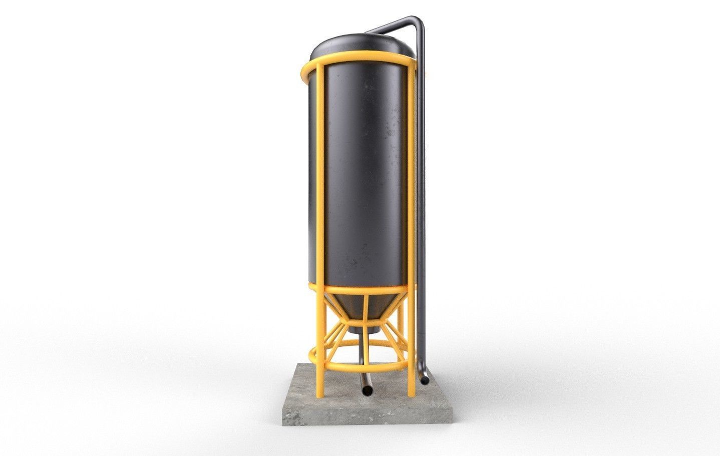 liquid tank M4 Low-poly 3D model_4