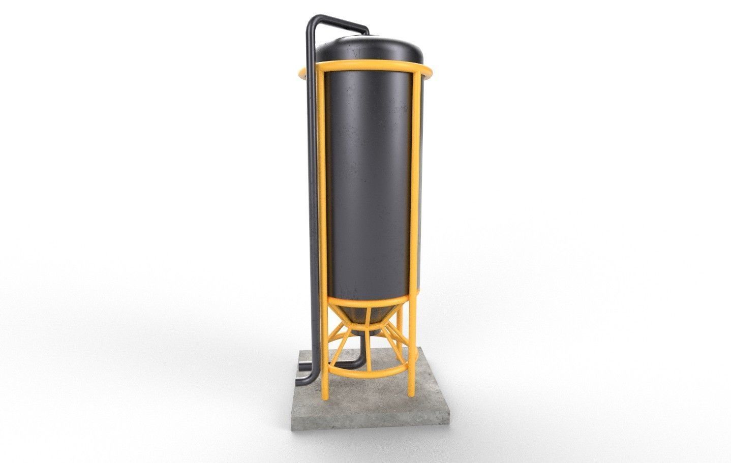 liquid tank M4 Low-poly 3D model_6