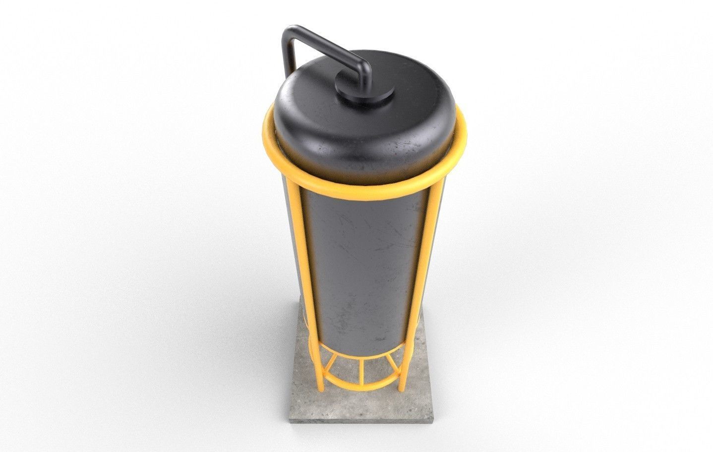 liquid tank M4 Low-poly 3D model_32