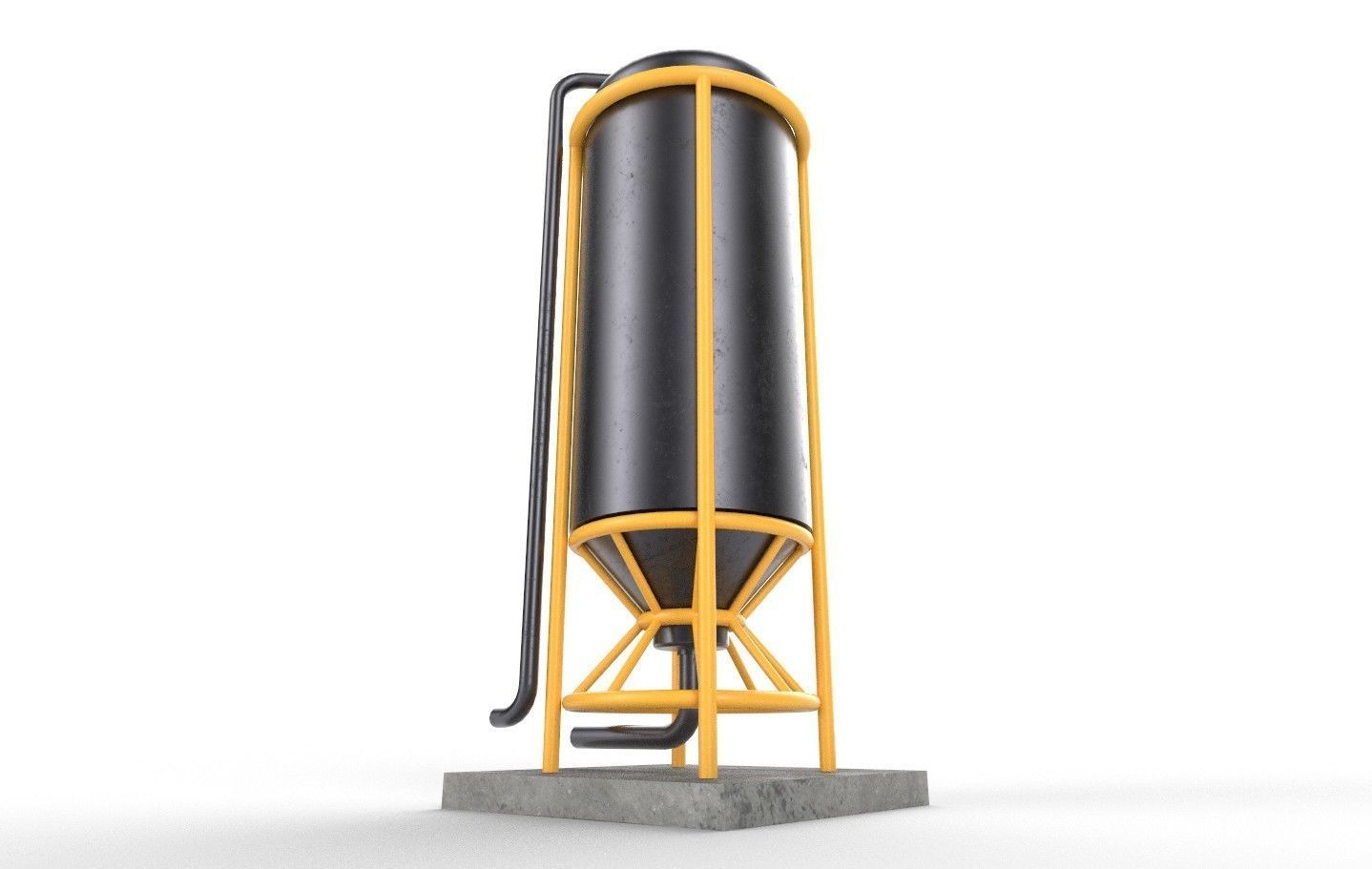 liquid tank M4 Low-poly 3D model_11