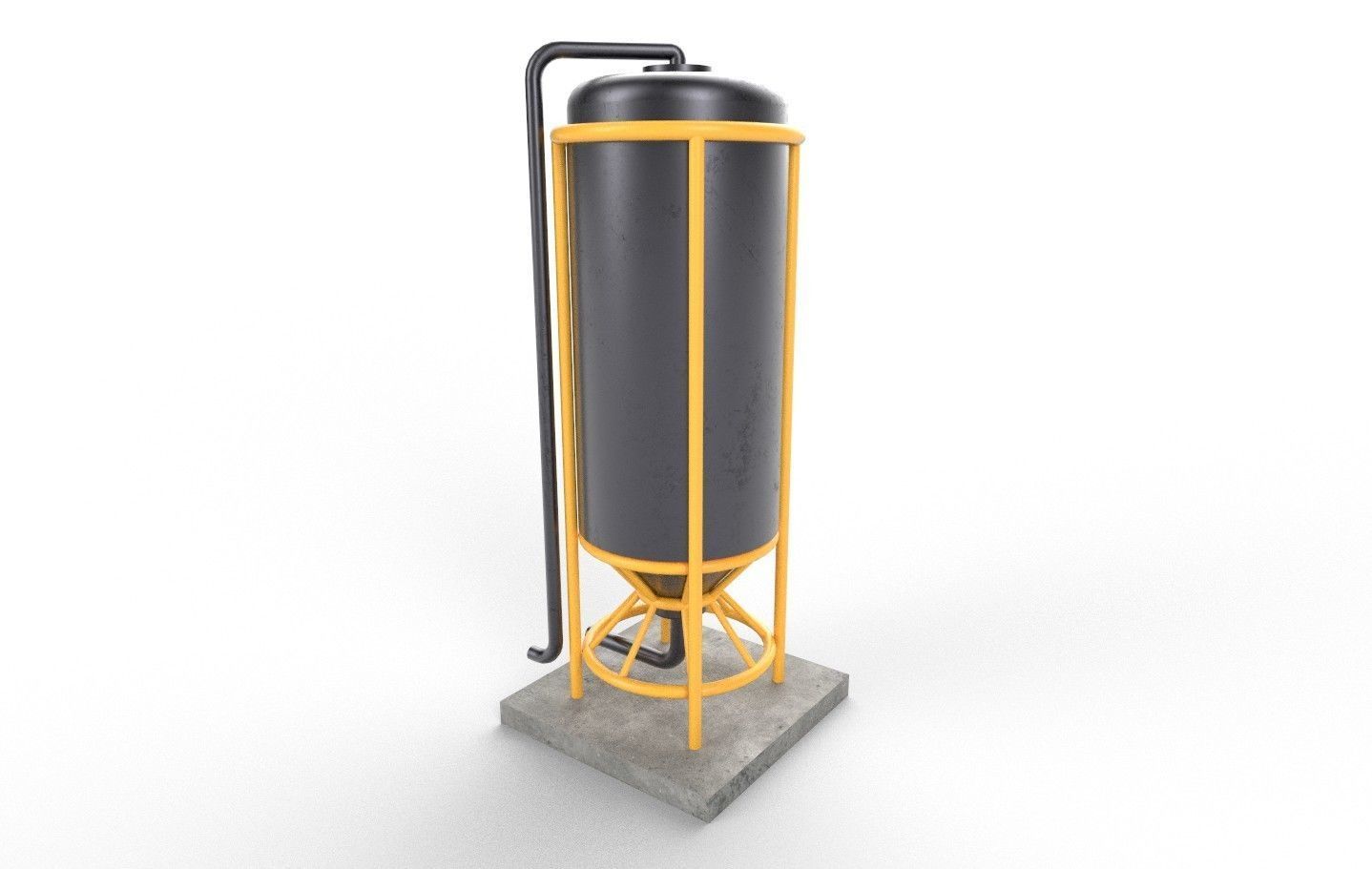 liquid tank M4 Low-poly 3D model_26