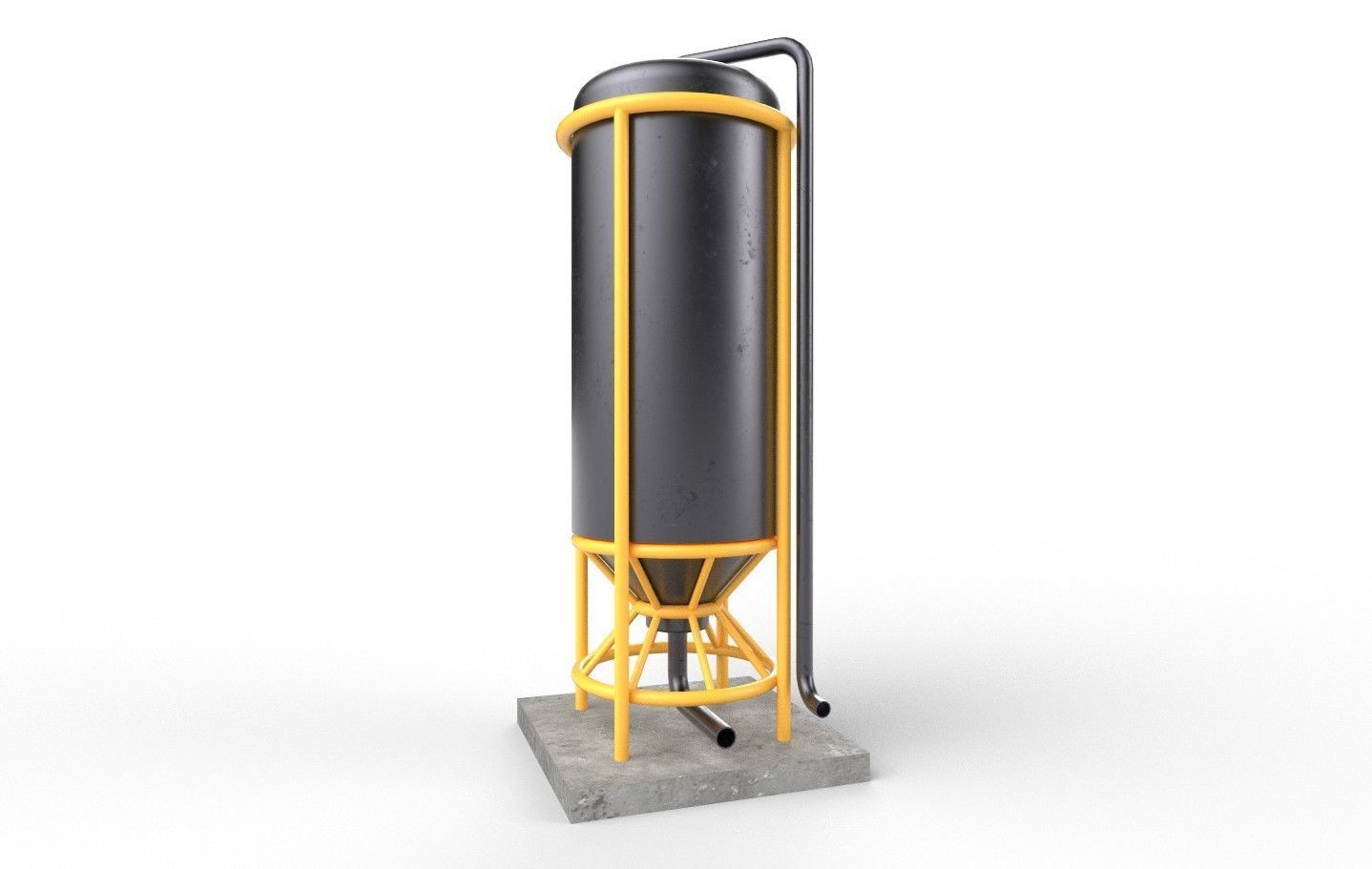 liquid tank M4 Low-poly 3D model_22