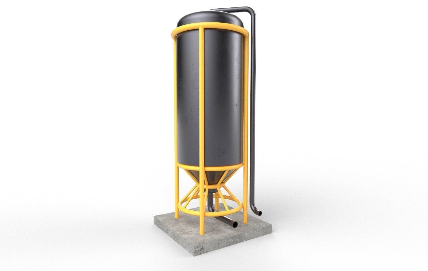 liquid tank M4 Low-poly 3D model_2