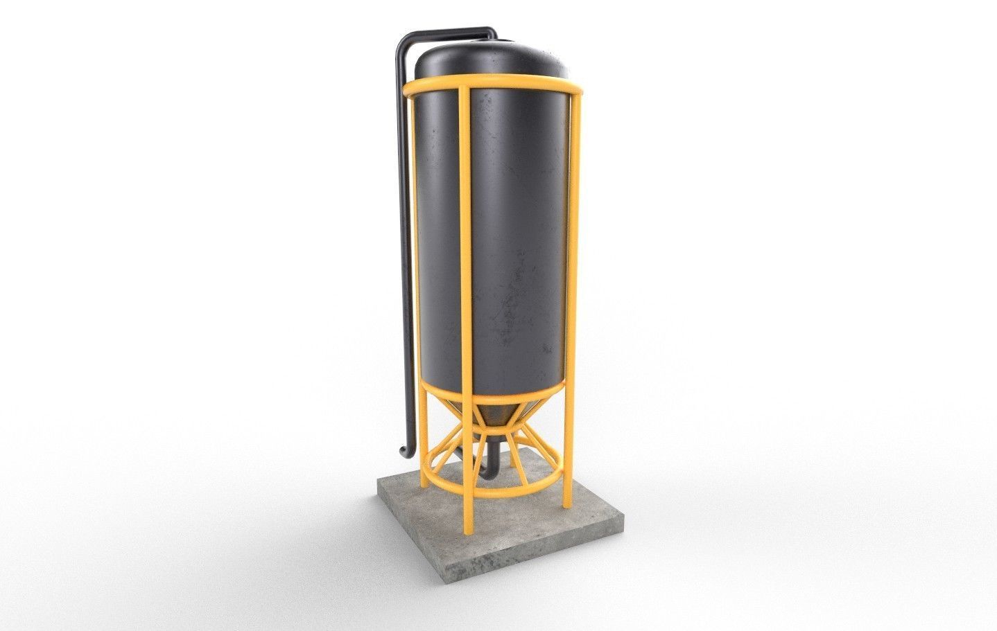 liquid tank M4 Low-poly 3D model_27