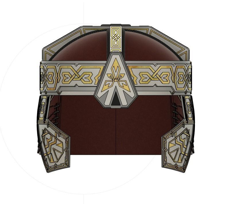 Gimli Helmet - Lord Of The Rings 3D print model_6