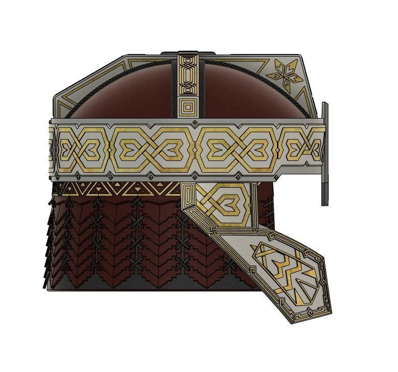 Gimli Helmet - Lord Of The Rings 3D print model_9