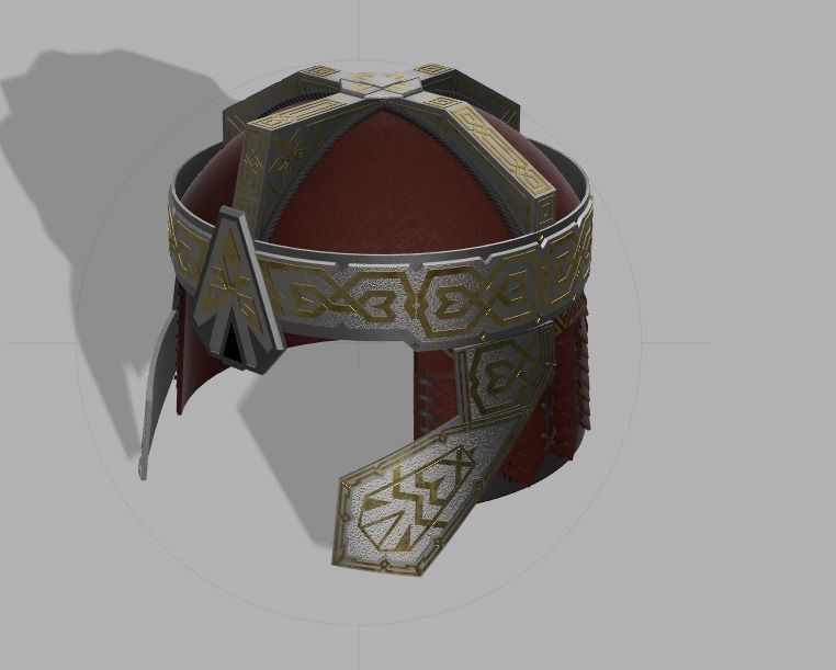 Gimli Helmet - Lord Of The Rings 3D print model_2