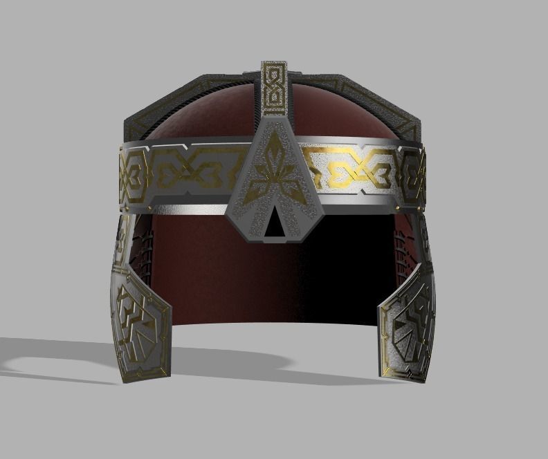 Gimli Helmet - Lord Of The Rings 3D print model_1