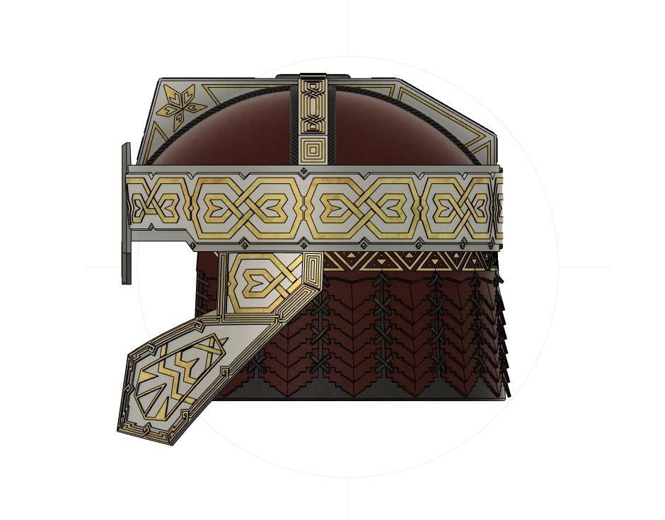 Gimli Helmet - Lord Of The Rings 3D print model_7