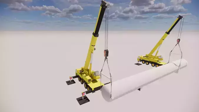 100 ton crane  3D print model