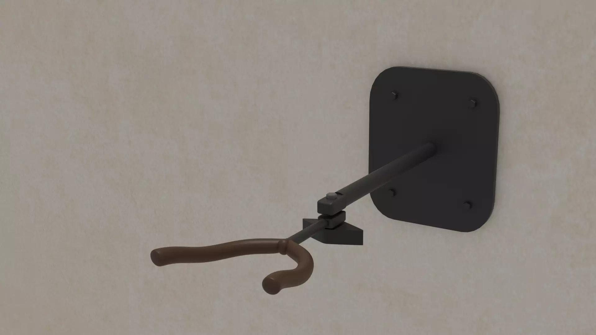 Holder guitar wall 3D model_0