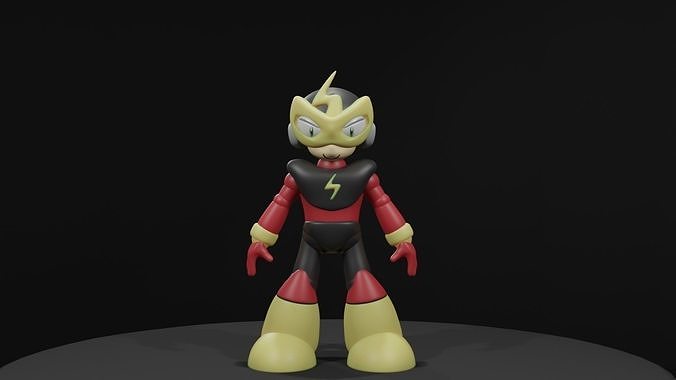 Elecman cartoon character Free 3D print model
