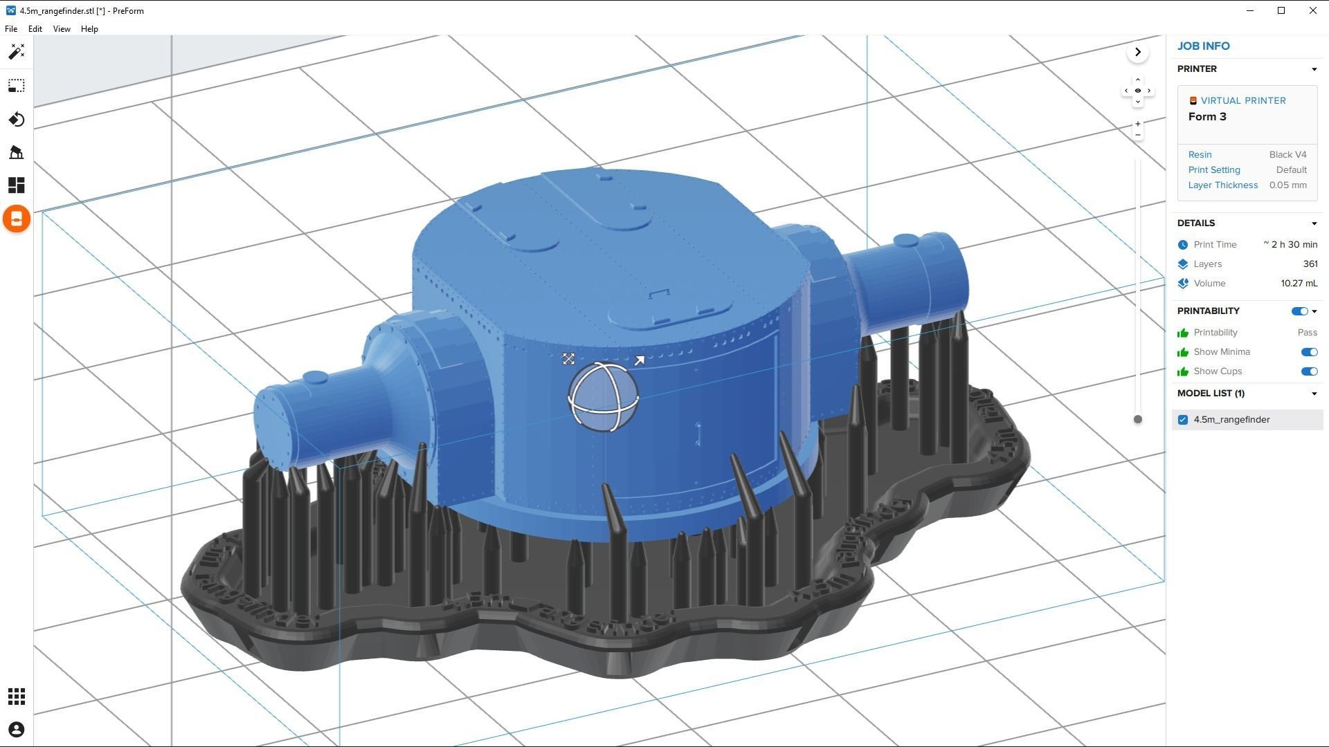 Japanese 450cm rangefinder - Personal license - 1-100 scale 3D print model_3