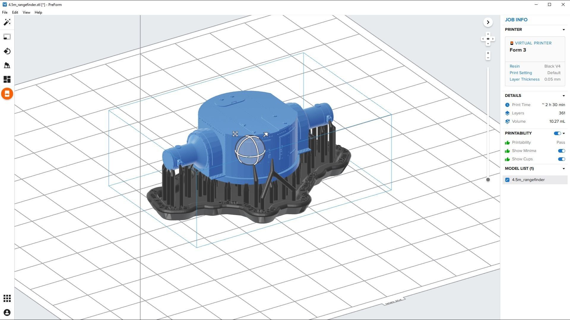 Japanese 450cm rangefinder - Personal license - 1-100 scale 3D print model_1