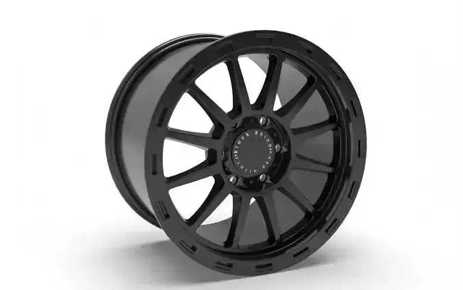 Matte Black Black W Black Bolts Rf Black Rhino Riot Beadlock 3D print model