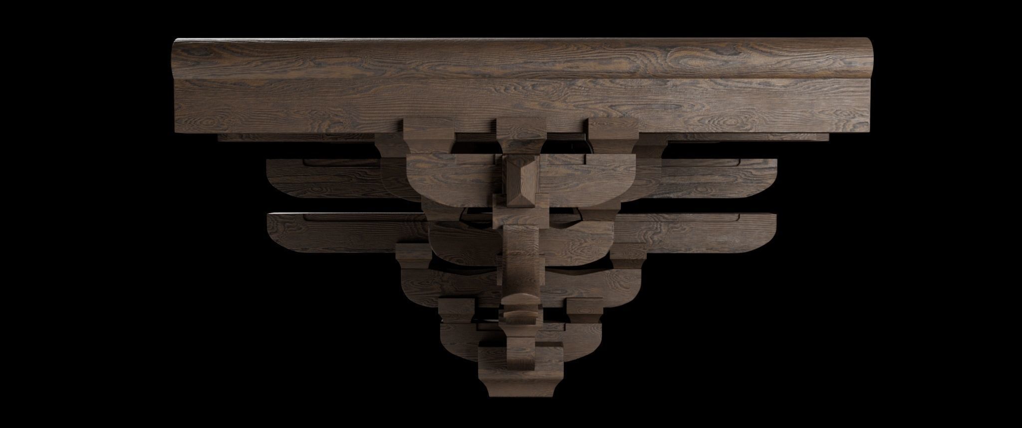 Chinese Tranditional Building Node 3D model_5